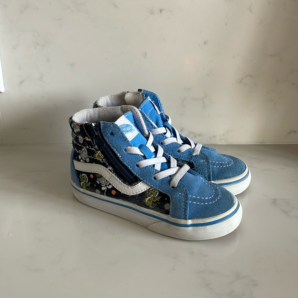 Kids glow in the dark space high tops